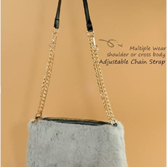 Furry Crossbody Shoulder Handbag Clutch Purse